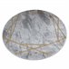 Alfombra EMERALD exclusivo 1022 circulo - glamour 120x120 Gris