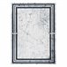 Alfombra lavable ANDRE 1023 Marco Mármol 120x170 Blanco/ Gris