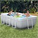 Piscina rectangular prism frame intex 300x175x80 cm con depuradora Gris