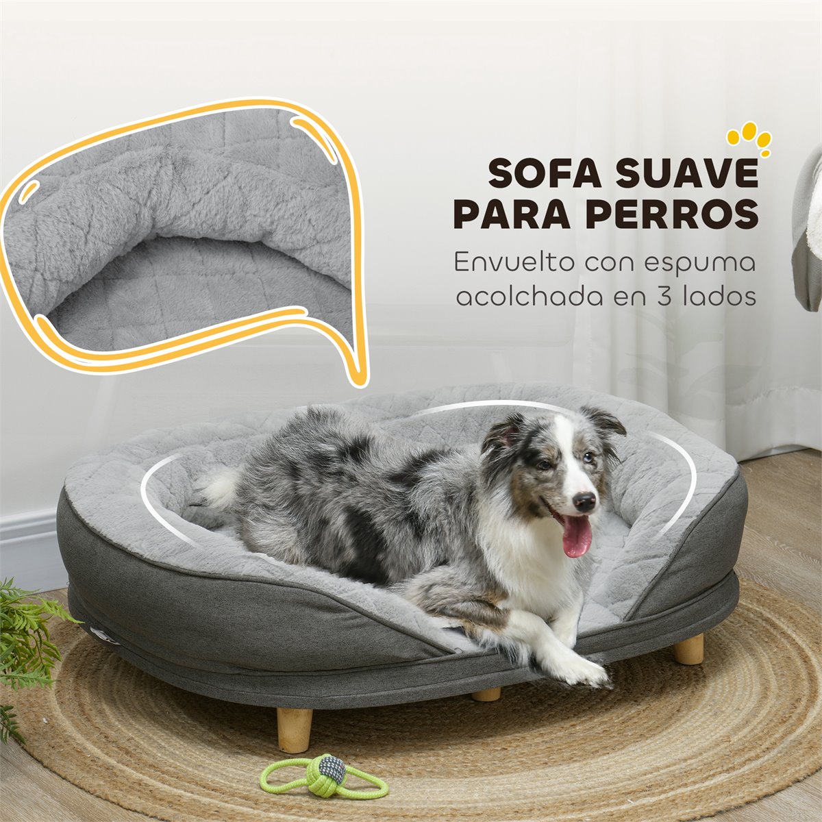 Sofa Para Perros Sofá Para Mascotas PawHut Para Perros Medianos