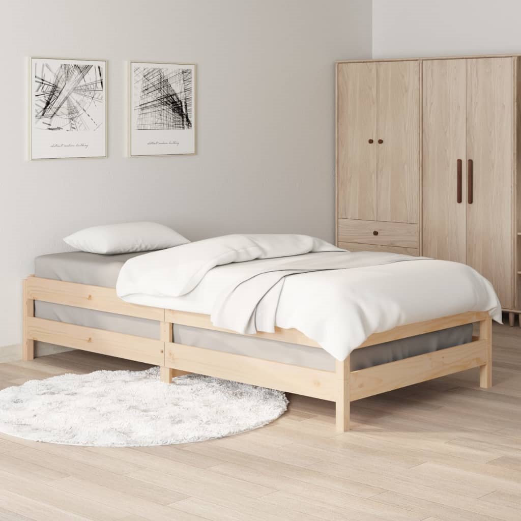 Cama apilable de madera pino maciza 75x190 cm Conforama