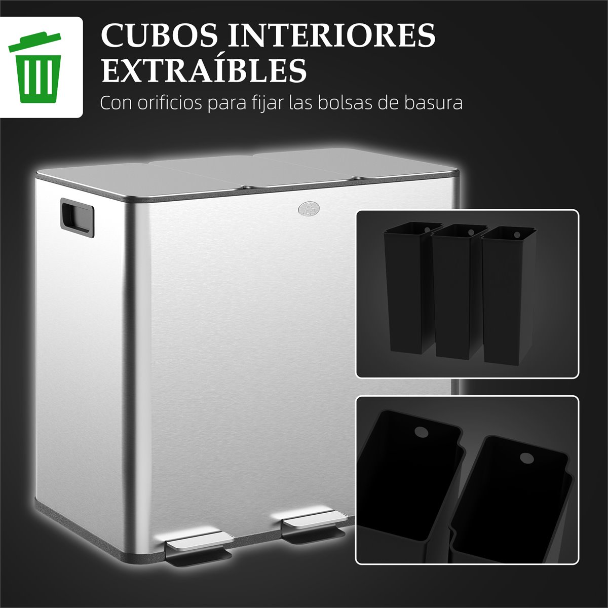 Cubos De Basura Simplehuman CW1356 Cubo De Basura De Media Luna Con Pedal |  WhichOne Arbol De Navidad 210 Cm, image size:1200x1200