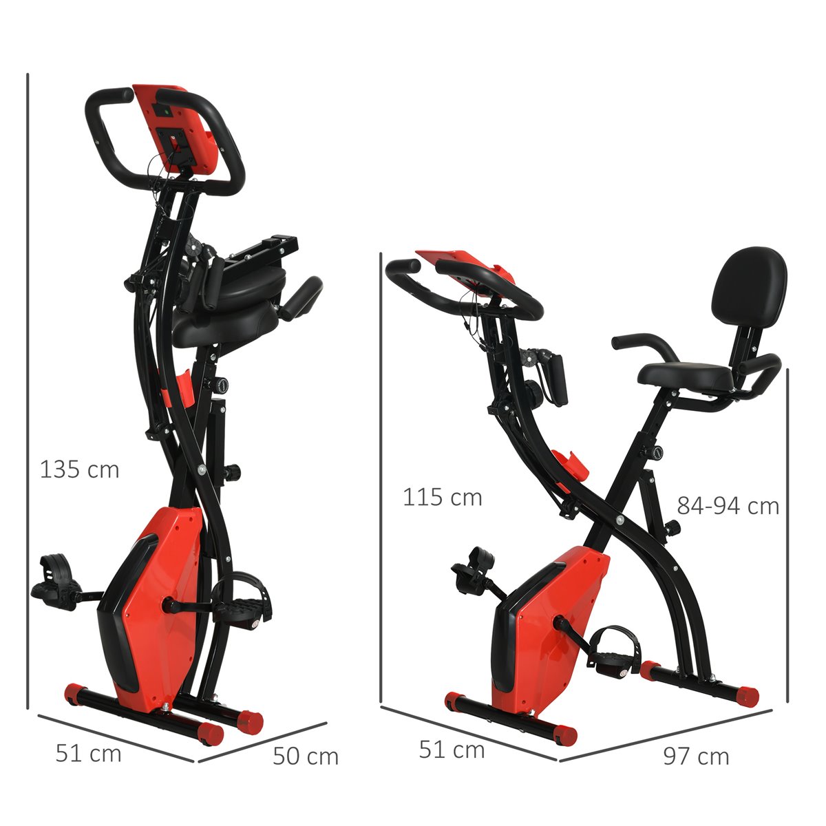 Elipticas Fitness Casa HOMCOM Bicicleta Estu00e1tica Resistencia