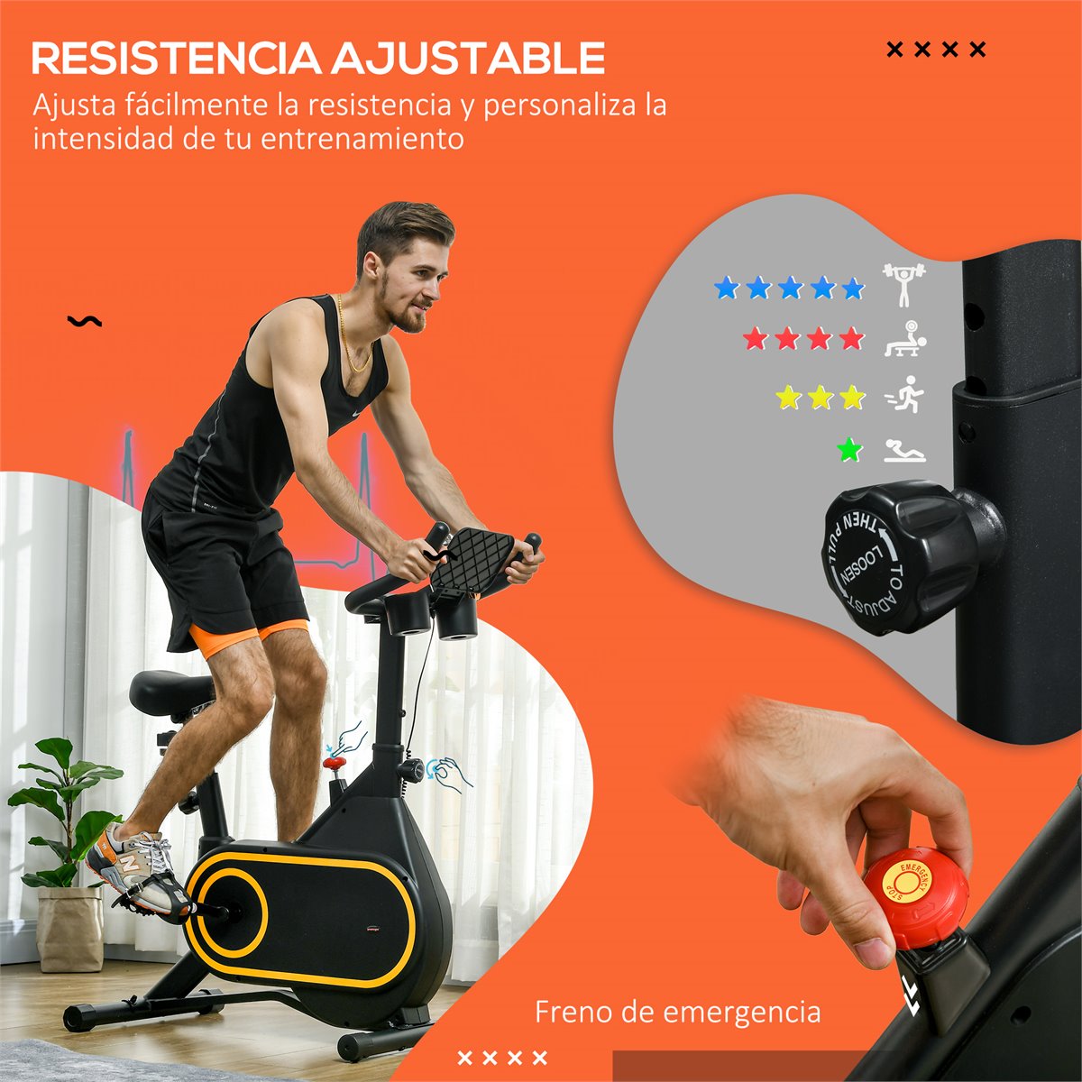 Bicicleta Spinning Cecotec GYMAX Bicicleta Estu00e1tica
