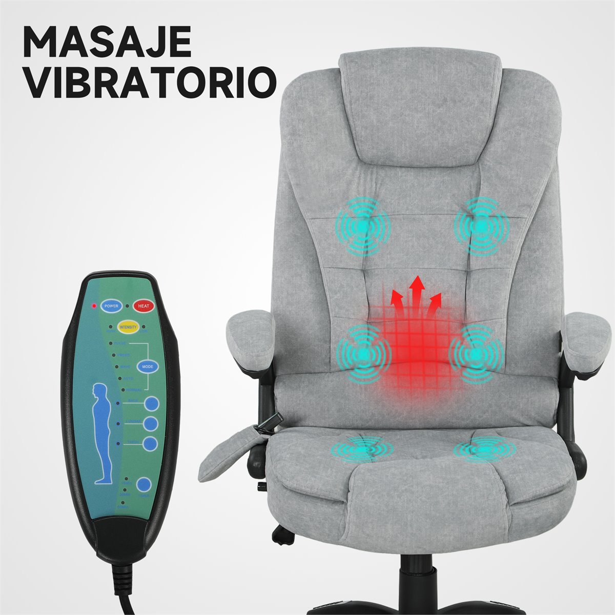 Vinsetto Silla de Oficina con Masaje de Puntos Silla de