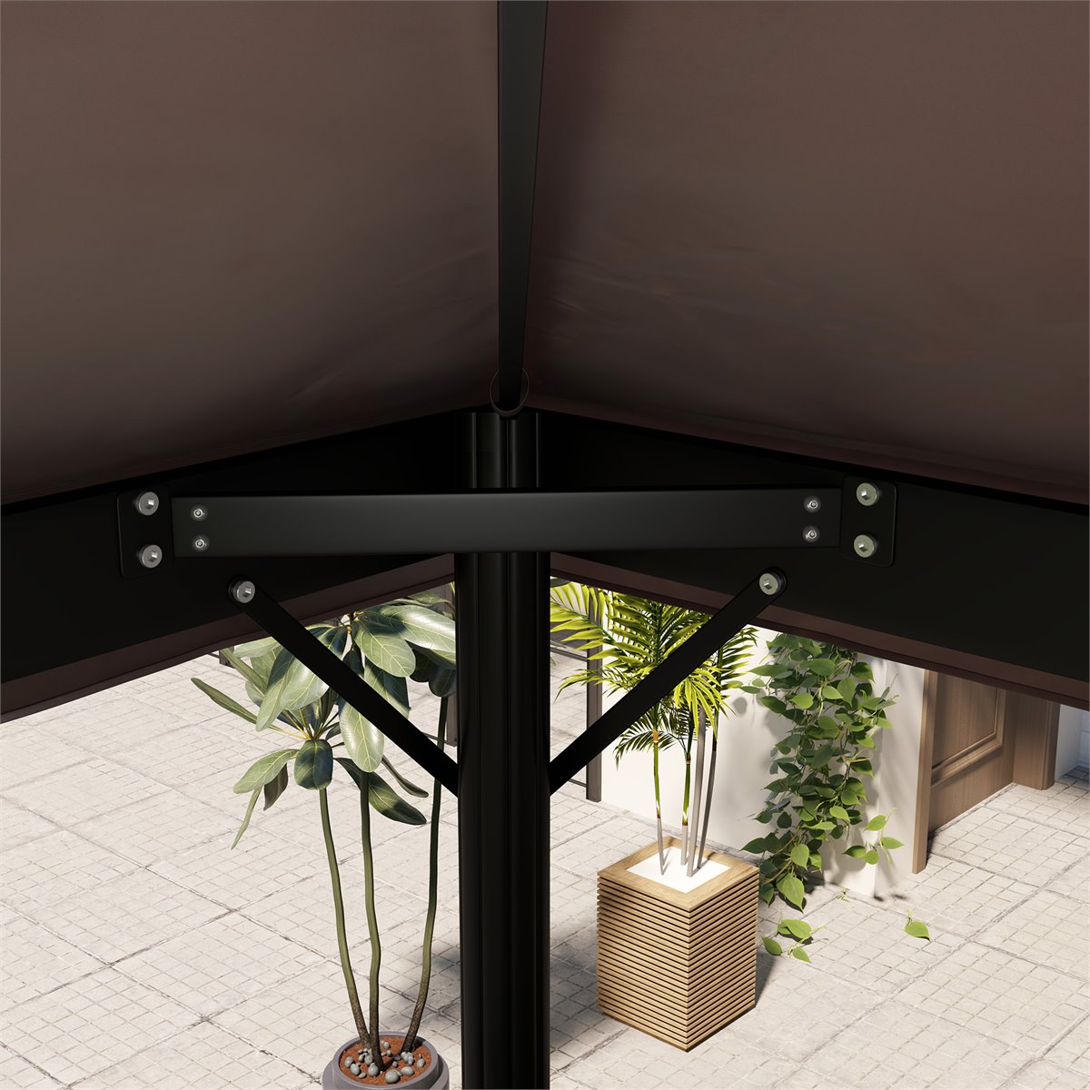 Toldo Doble Nivel Ventilado Toldo Repuesto Para Cenador Parrilla 5x8 Pies -  Cubierta Doble Capa Resistente Al Agua Toldo Poliester Resistente Agua, image size:1200x1200