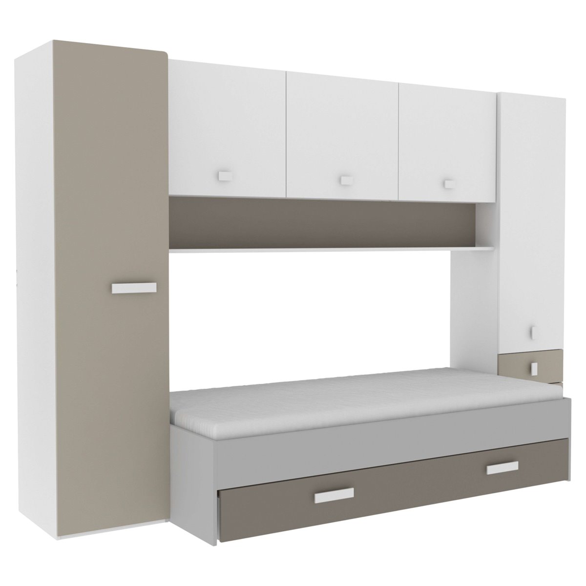 Armario Juvenil Puente Tidy Habitación Infantil 304x203cm - Conforama